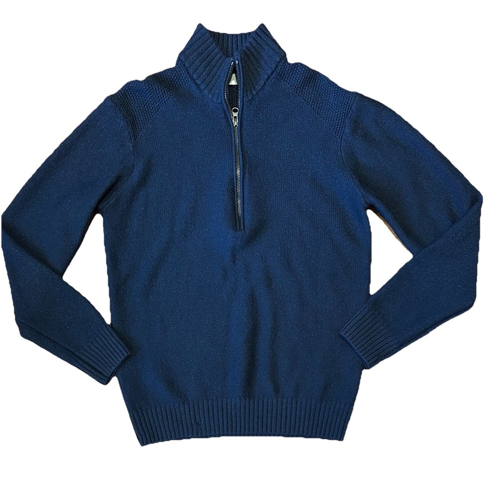 ICEBREAKER Waypoint 1/2 Zip Sweater Blue Sz Medium Performance Merino Wool‎